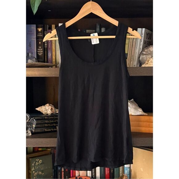 🐿️ NWT Michael Lauren x Revolve Wylder Tank In Black Size Small - Picture 4 of 8